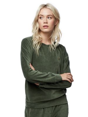 velour crewneck sweatshirt