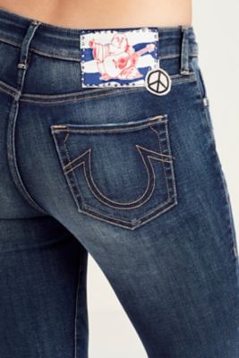 HALLE SUPER SKINNY PATCHED WOMENS JEAN - True Religion