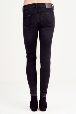 SUPER SKINNY BLACK RIPPED WOMENS JEAN - True Religion