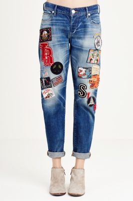 womens jeans with flowers