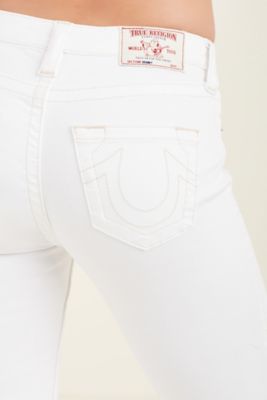 CURVY SKINNY WHITE RIPPED WOMENS JEAN 