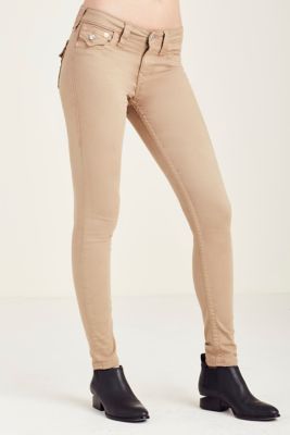 SUPER SKINNY FLAP KHAKI WOMENS PANT 