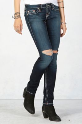 skinny fit ripped jeans for women