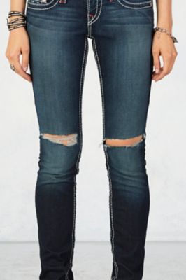 true religion black ripped jeans