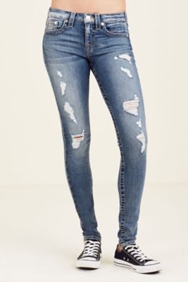 WOMEN'S SUPER SKINNY FIT RIPPED JEAN