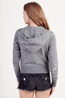 distressed hoodie womens