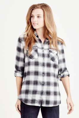 true religion plaid shirt