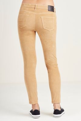 HAND PICKED SUPER SKINNY CROPPED CORDUROY WOMENS PANT