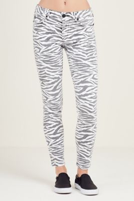 zebra print jeans womens