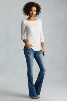 Flare Leg Jeans - Low Rise Flare Jeans 