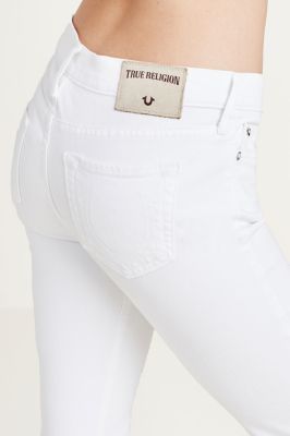 women's all white true religion jeans