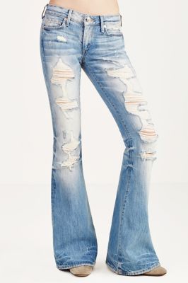 low rise bell bottom jeans