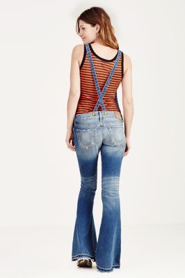 overall bell bottom jeans