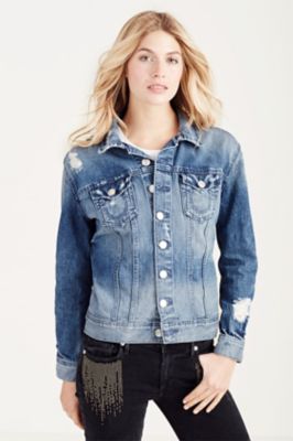 true religion women's denim jacket