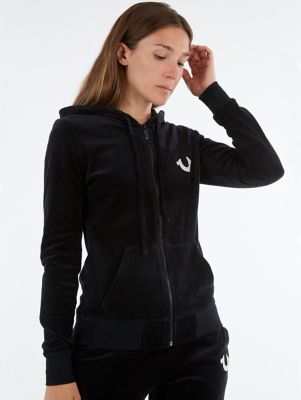 VELOUR ZIP HOODIE