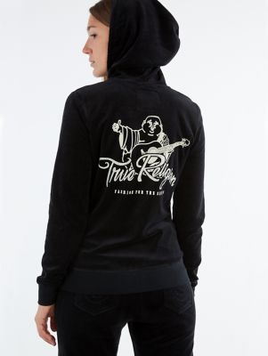 true religion velour hoodie