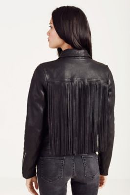 true religion leather jacket womens
