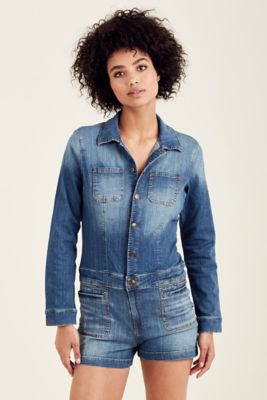 true religion denim jumpsuit