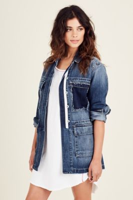 military jean jacket
