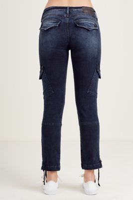 halle super skinny cargo moto womens jean