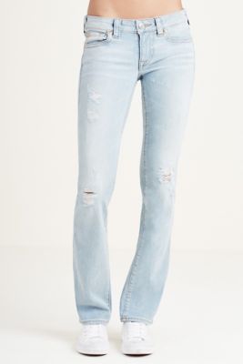 women's straight leg low rise jeans
