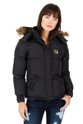 true religion hooded puffer jacket