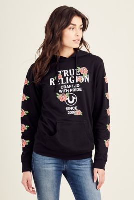 hoodies with roses womens