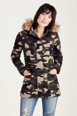 true religion camo coat