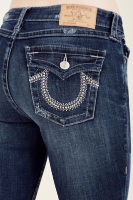 TRUE RELIGION】studs flared denim jeans-