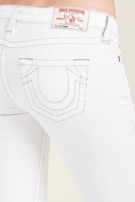 women's all white true religion jeans