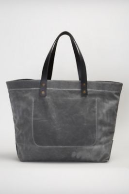 Coated Canvas Leather Tote Bag