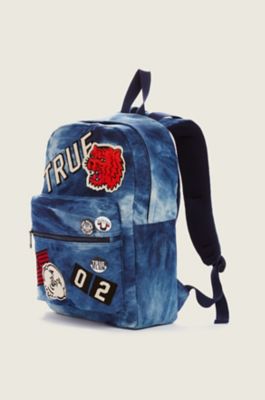 blue true religion backpack