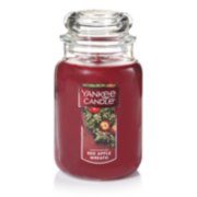 red apple wreath large jar candles
