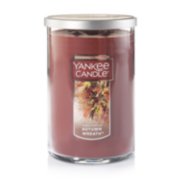 autumn wreath red candles