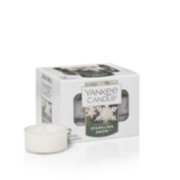 sparkling snow tea light candles