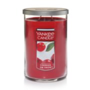 cherries on snow red candles