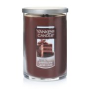 chocolate layer cake brown candles