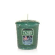 magical frosted forest green candles