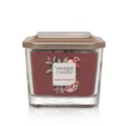 holiday pomegranate medium 3 wick square candles