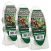 3 pack of balsam and cedar yankee candle wax melts