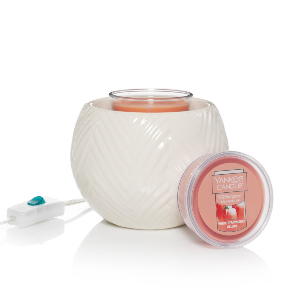 Yankee Candle Scenterpiece Candle, White Strawberry Bellini, Easy Meltcup - 1 candle, 2.2 oz