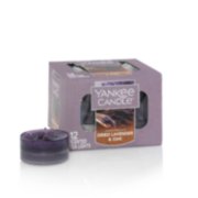 dried lavender and oak tea light candles