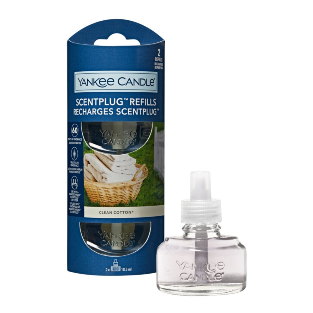 Clean Cotton® ScentPlug Refill Twin Pack - ScentPlug Plug in Air Freshener Refills | Yankee Candle