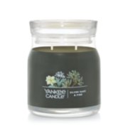 silver sage and pine signature jar candle with lid