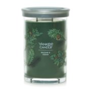 2 wick jar candle balsam and cedar