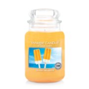 Large orange dreamsicle jar candle