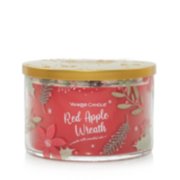 red apple wreath candle