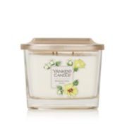 blooming cotton flower medium square candle