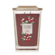 candied cranberry large square candle