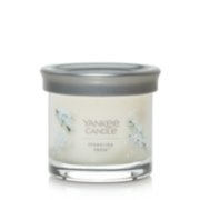 sparkling snow signature small tumbler candle with lid